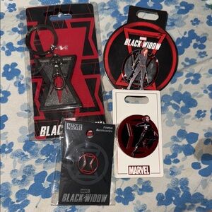 Marvel Black Widow Red and Black Accessory Set
